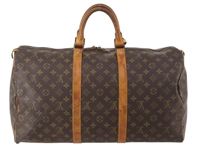 LOUIS VUITTON Borsa Boston Monogram Keepall 50 M41426 LV Auth 185731 Monogramma - vista 2