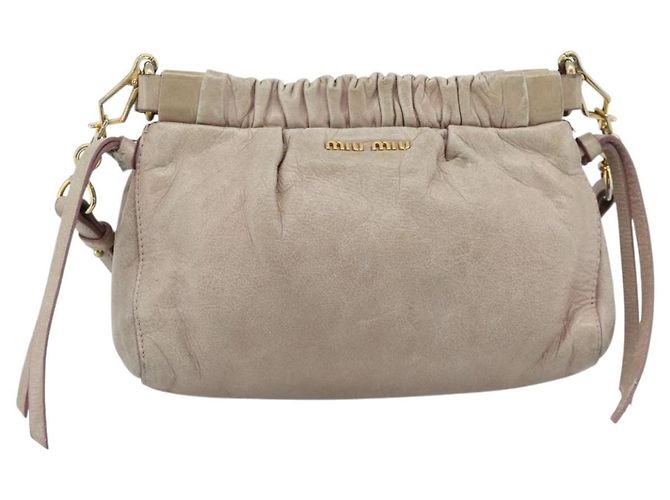 Miu Miu Schultertasche aus Leder Rosa Gold Authentisch 187662 - Ansicht 13