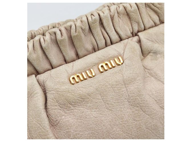 Miu Miu Schultertasche aus Leder Rosa Gold Authentisch 187662 - Ansicht 17