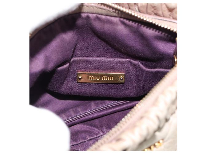 Miu Miu Schultertasche aus Leder Rosa Gold Authentisch 187662 - Ansicht 18