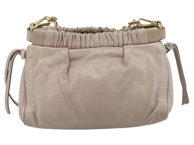 Miu Miu Schultertasche aus Leder Rosa Gold Authentisch 187662 - Ansicht 2