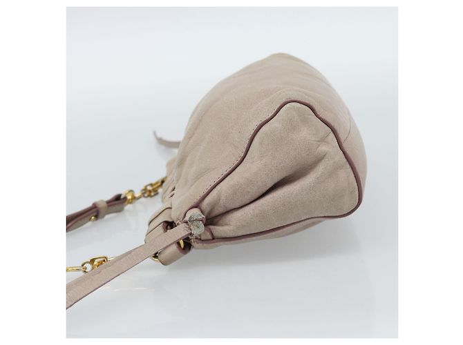 Miu Miu Schultertasche aus Leder Rosa Gold Authentisch 187662 - Ansicht 3