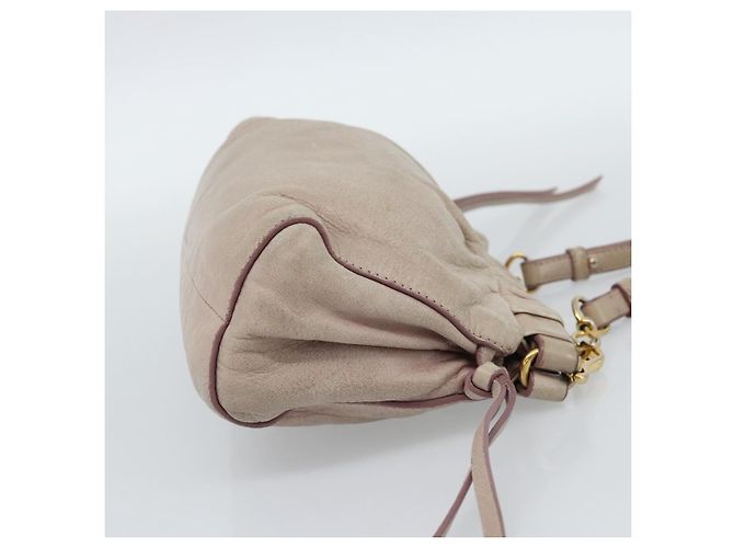 Miu Miu Schultertasche aus Leder Rosa Gold Authentisch 187662 - Ansicht 4