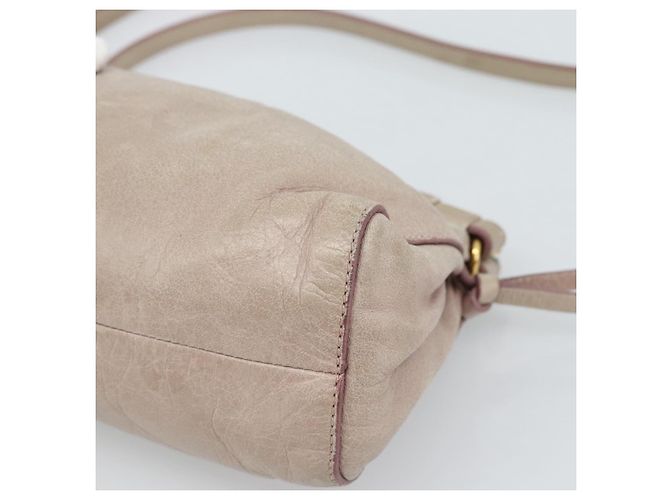 Miu Miu Schultertasche aus Leder Rosa Gold Authentisch 187662 - Ansicht 9