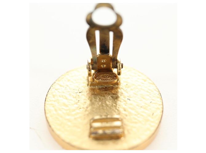 Orecchini CHANEL metallo Gold Tone CC Auth 180939M - vista 13