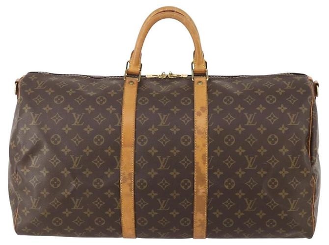 LOUIS VUITTON Monogram Keepall Bandouliere 55 Borsa Boston M41414 LV Auth 183970 Monogramma - vista 13