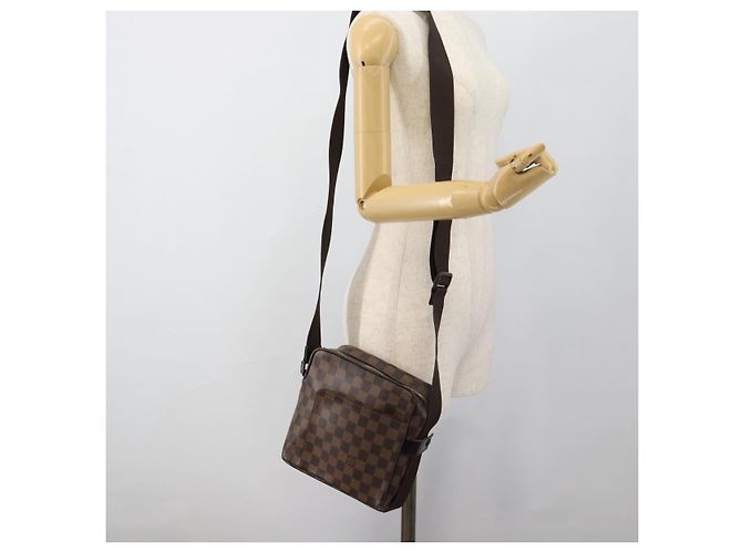 LOUIS VUITTON Borsa a Spalla Olaf PM Damier Ebene N41442 LV Auth ka4840 - vista 22