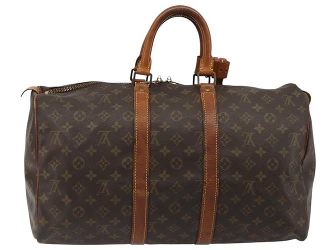 LOUIS VUITTON Monogram Keepall 50 Boston Bag M41426 LV Auth 183845 Monogramma - vista 2