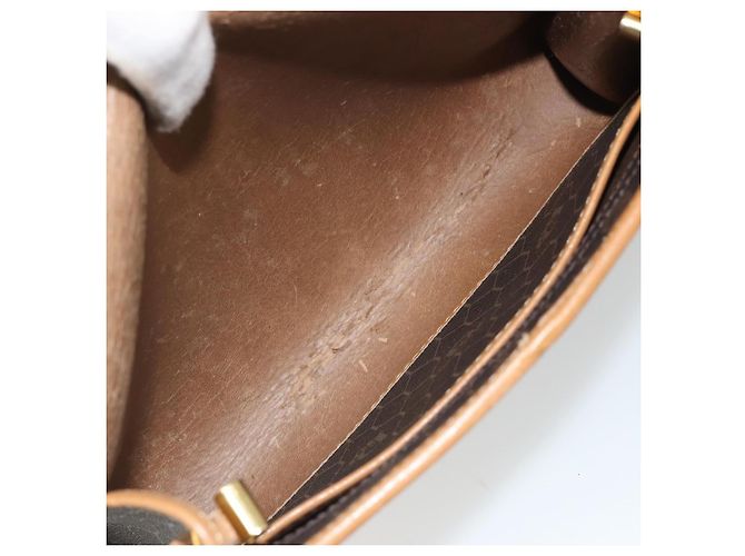 Borsa a Spalla Christian Dior Honeycomb Canvas PVC Nero Oro Auth 186880 D'oro - vista 11