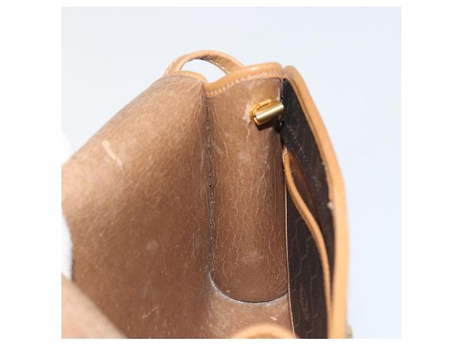 Borsa a Spalla Christian Dior Honeycomb Canvas PVC Nero Oro Auth 186880 D'oro - vista 20