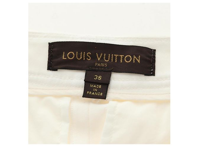Pantalones LOUIS VUITTON Algodón Blanco LV Auth 179552M - vista 12