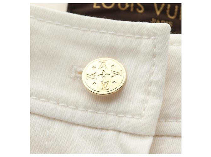 Pantalones LOUIS VUITTON Algodón Blanco LV Auth 179552M - vista 3