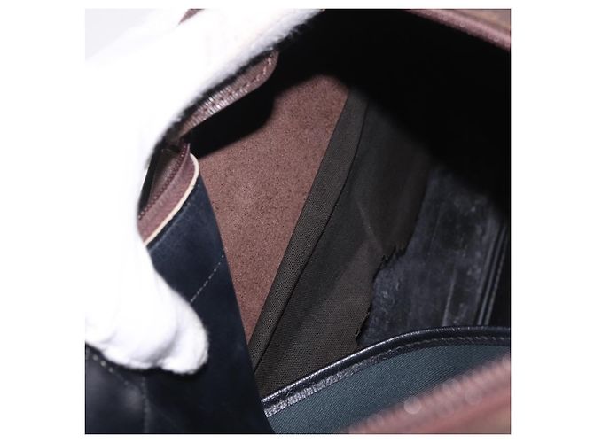 Borsa Boston Burberrys Nova Check in tela beige e oro Auth 185176 D'oro - vista 11