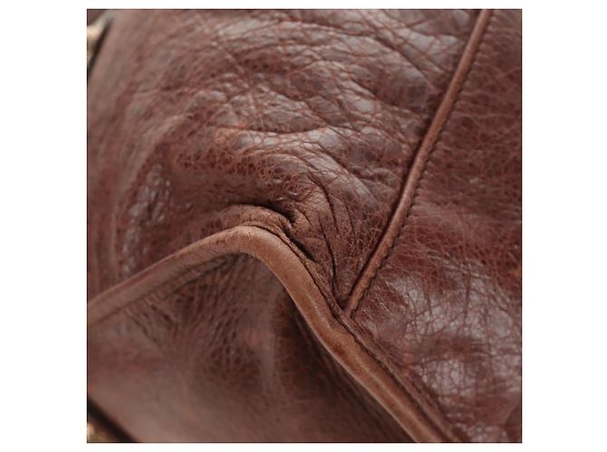 BALENCIAGA Borsa Giant Part-Time in pelle 2way Marrone Oro 173082 Auth 185300SM - vista 19