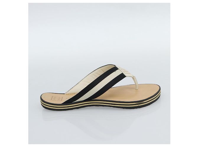 CHANEL COCO Mark Beach Sandalen Holz Beige CC Authentisch 186134M - Ansicht 13