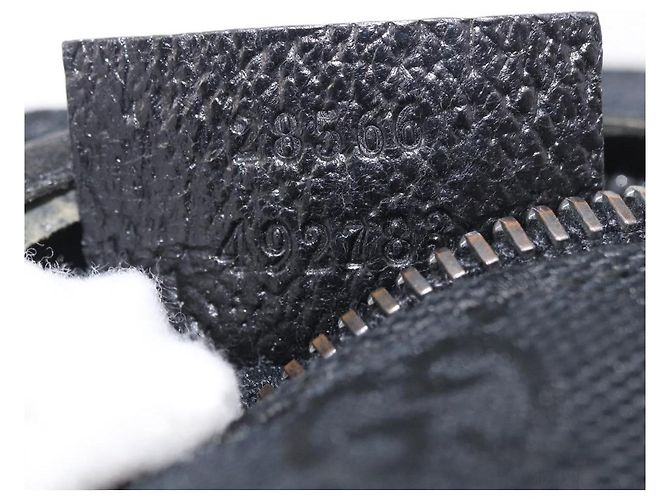 Marsupio GUCCI GG Canvas Nero Argento 28566 Auth 185976 - vista 12