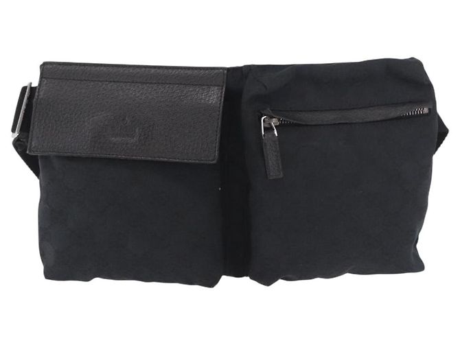 Marsupio GUCCI GG Canvas Nero Argento 28566 Auth 185976 - vista 13