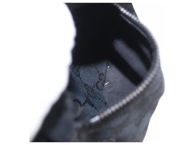 Marsupio GUCCI GG Canvas Nero Argento 28566 Auth 185976 - vista 19