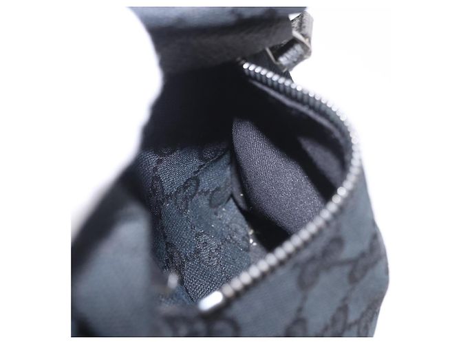Marsupio GUCCI GG Canvas Nero Argento 28566 Auth 185976 - vista 20
