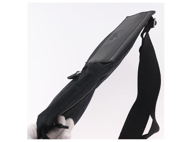 Marsupio GUCCI GG Canvas Nero Argento 28566 Auth 185976 - vista 6