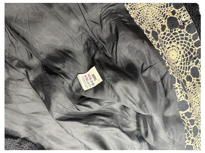 Giacca Moschino Cheap and Chic nera e beige con bordi in pizzo Nero - vista 9