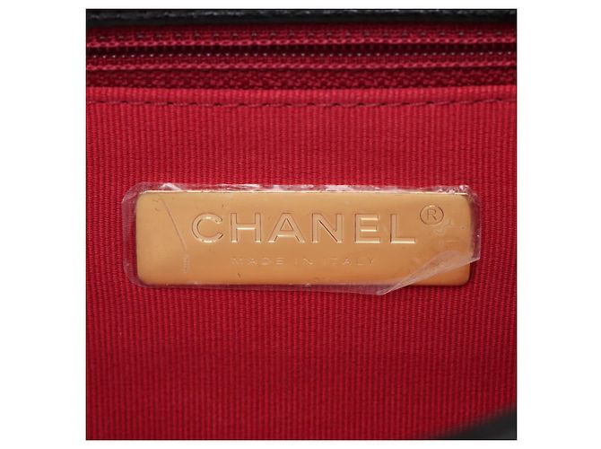 CHANEL 19 Medium gesteppte Lammleder Handtasche Schwarz - Ansicht 12