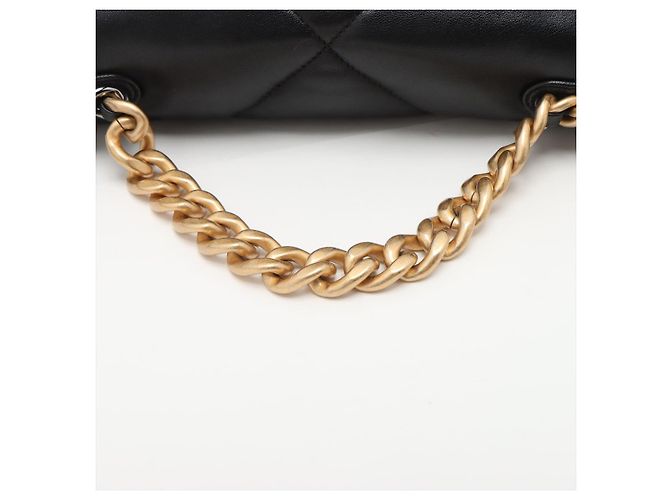 CHANEL 19 Medium gesteppte Lammleder Handtasche Schwarz - Ansicht 5