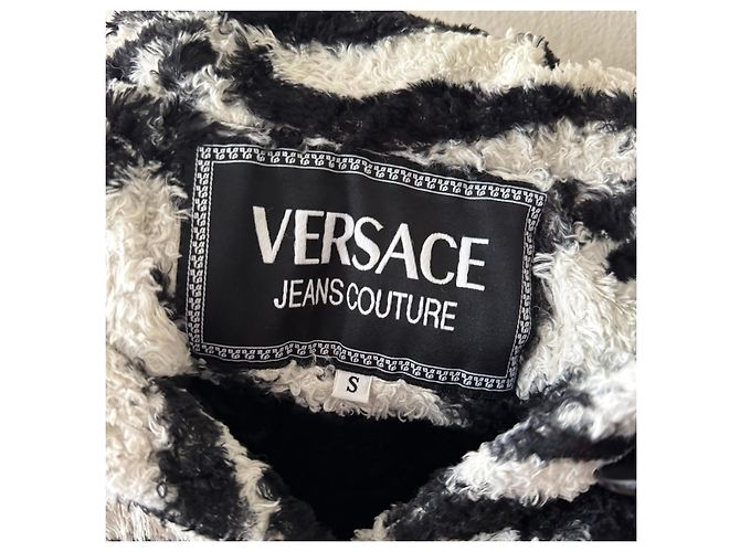 Webra-Print Kunstpelzjacke Versace Jeans Couture Schwarz Weiß Zebra-druck - Ansicht 13