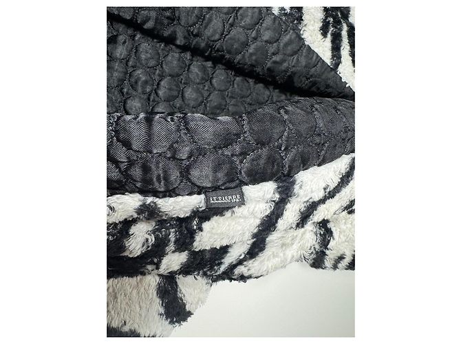 Webra-Print Kunstpelzjacke Versace Jeans Couture Schwarz Weiß Zebra-druck - Ansicht 5