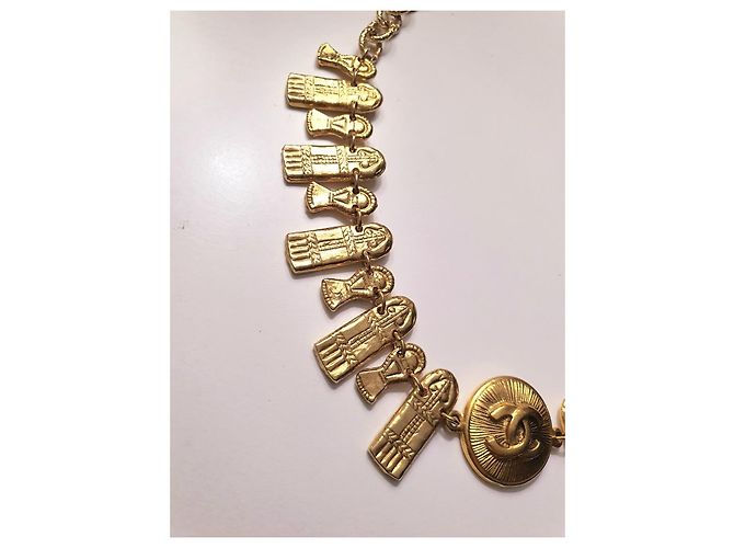 Collana Chanel Vintage Placcata Oro Modello Bizantino D'oro - vista 3
