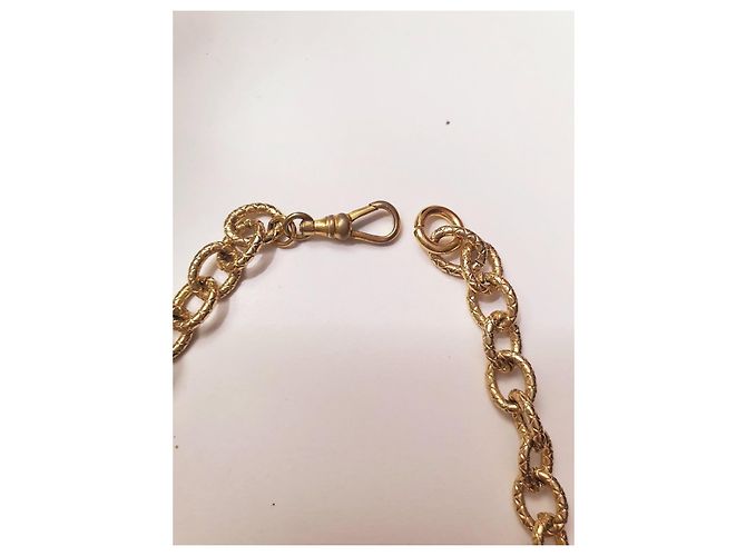 Collana Chanel Vintage Placcata Oro Modello Bizantino D'oro - vista 6