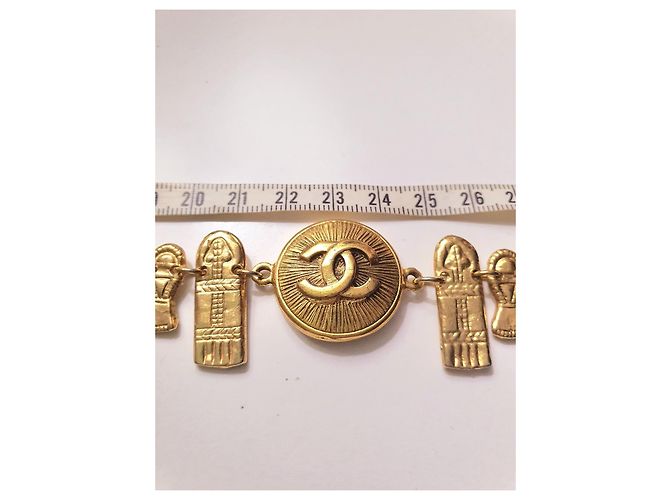 Collana Chanel Vintage Placcata Oro Modello Bizantino D'oro - vista 7