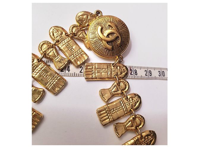 Collana Chanel Vintage Placcata Oro Modello Bizantino D'oro - vista 8