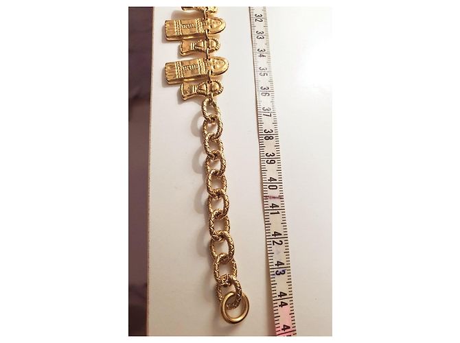 Collana Chanel Vintage Placcata Oro Modello Bizantino D'oro - vista 9