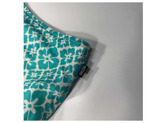 Moschino Jeans A-Linien-Rock mit Blumenprint Weiß Türkis - Ansicht 8