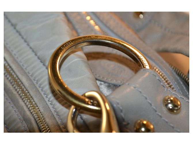 Tod's Borsa a tracolla in nylon trapuntato grigio - vista 10