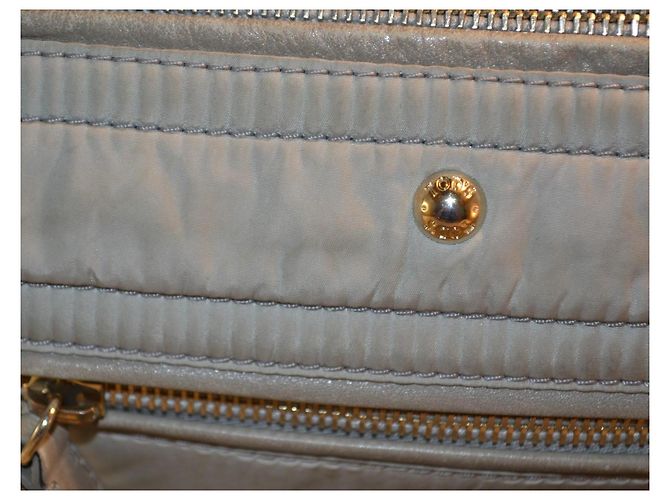 Tod's Borsa a tracolla in nylon trapuntato grigio - vista 3