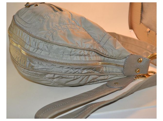 Tod's Borsa a tracolla in nylon trapuntato grigio - vista 4