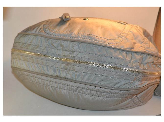Tod's Borsa a tracolla in nylon trapuntato grigio - vista 5