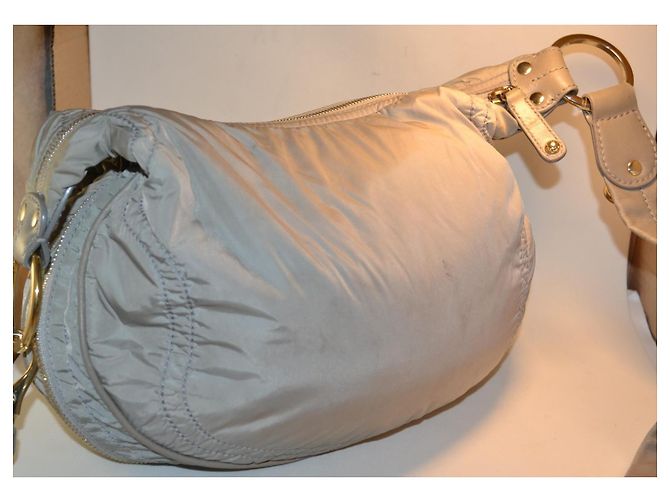 Tod's Borsa a tracolla in nylon trapuntato grigio - vista 6