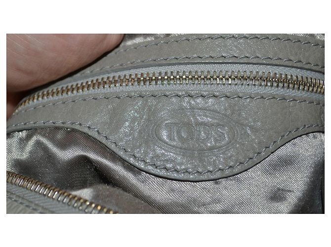 Tod's Borsa a tracolla in nylon trapuntato grigio - vista 9