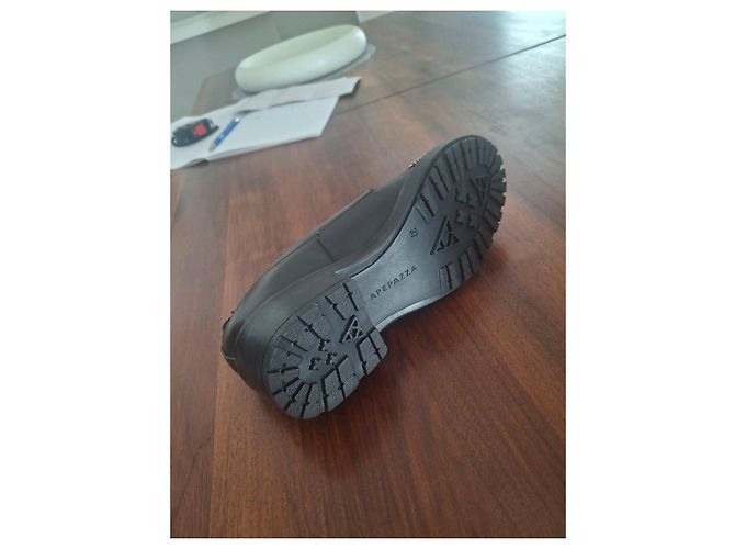 Autre Marque Scarpe stringate in pelle nera con borchie Nero - vista 7