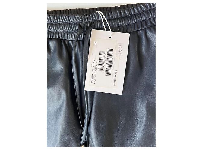 Completo Max Mara Leisure Top e Pantaloni Similpelle Blu Navy Blu scuro - vista 2