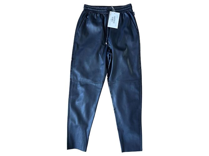 Completo Max Mara Leisure Top e Pantaloni Similpelle Blu Navy Blu scuro - vista 4