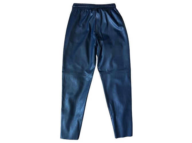 Completo Max Mara Leisure Top e Pantaloni Similpelle Blu Navy Blu scuro - vista 5