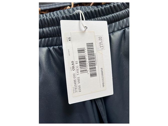 Completo Max Mara Leisure Top e Pantaloni Similpelle Blu Navy Blu scuro - vista 7