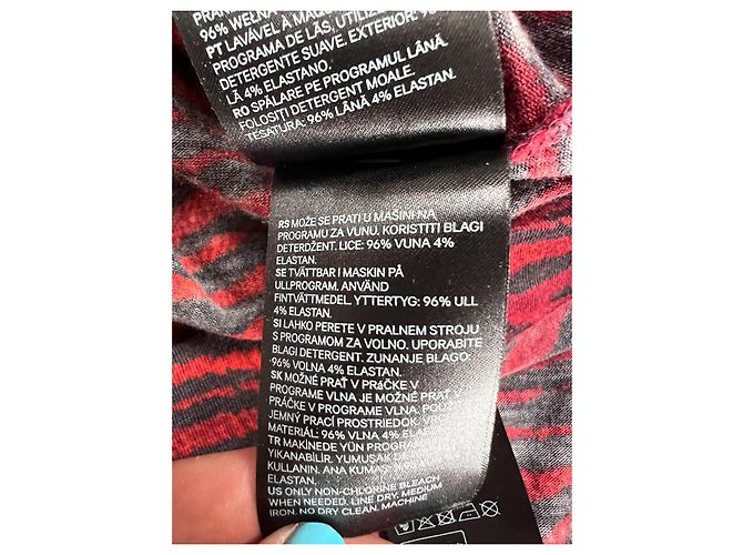 Kenzo x H&M Set Top a Collo Alto e Leggings Stampa Tigre Nero Rosso - vista 6