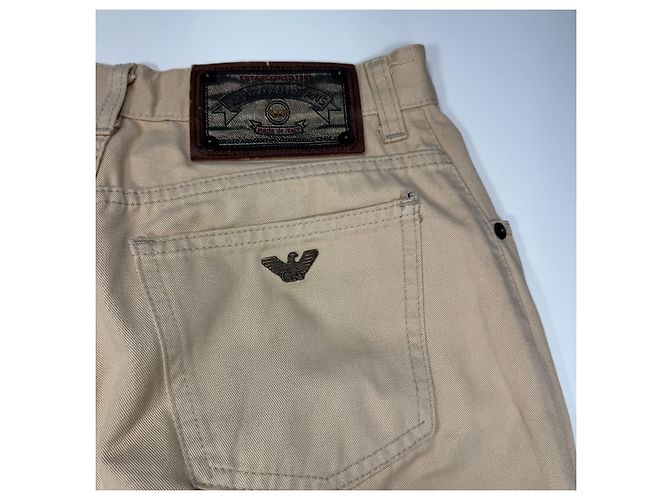 Giorgio Armani Jeans Beige in Cotone - vista 10