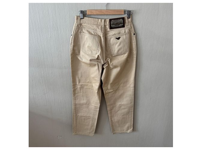 Giorgio Armani Jeans Beige in Cotone - vista 2
