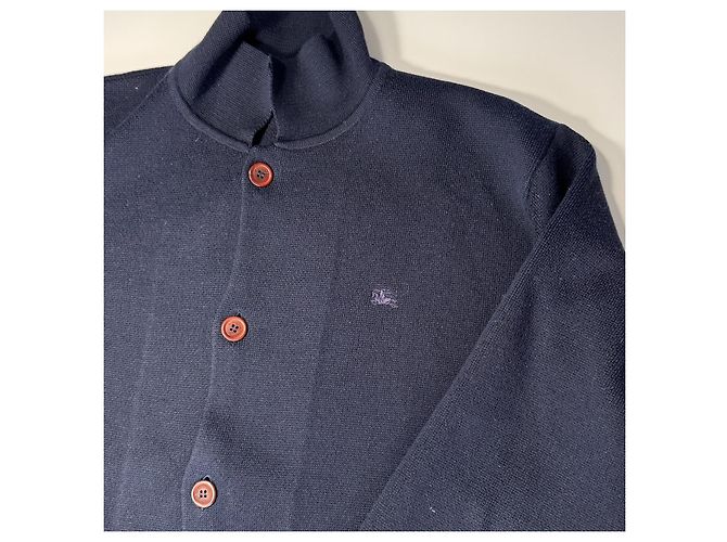 Burberry Strickjacke mit Knöpfen in Navy Blau Dunkelblau - Ansicht 2
